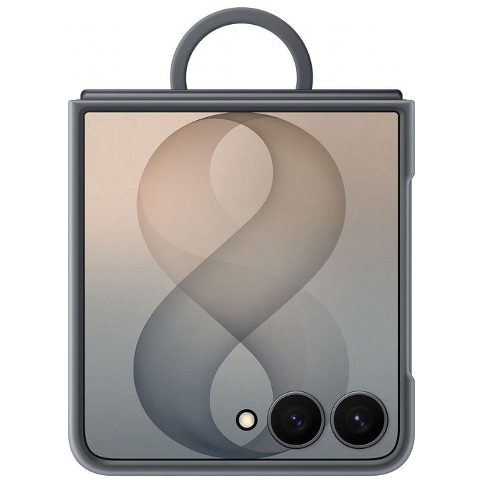 Samsung EF-EF776C Custodia in Silicone con Anello Magnetico per Galaxy Z Flip8 colore Nero