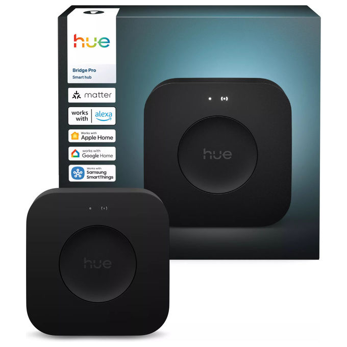 Philips 8720169155114 Bridge Pro Hub Smart Home Wi-Fi Bluetooth ZigBee fino a 150 luci e 50 accessori colore Nero