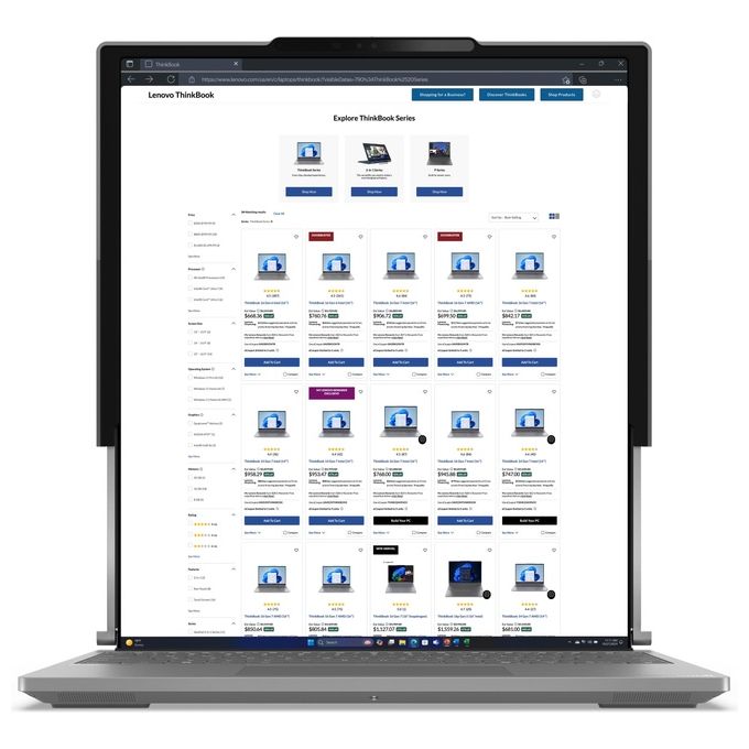 Lenovo 21TR0004IX ThinkBook Plus G6 Rollable Copilot+ PC Computer portatile Intel Core Ultra 7 32 GB 1 TB SSD Wi-Fi 7 Windows 11 Pro colore Grigio