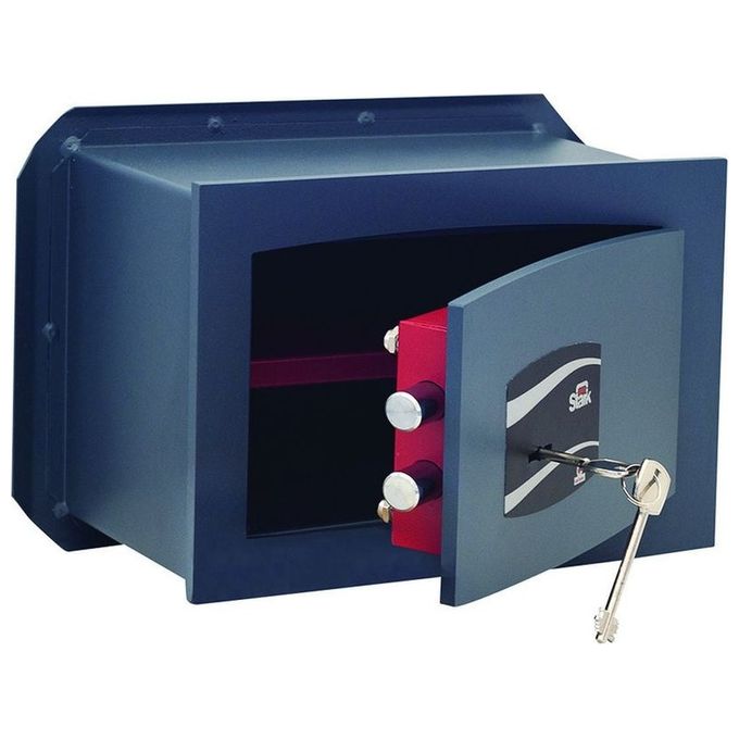 Stark 8017088180106 Cassaforte a Muro con Chiave Spessore 10 mm Dimensioni 21x31x15 cm colore Nero