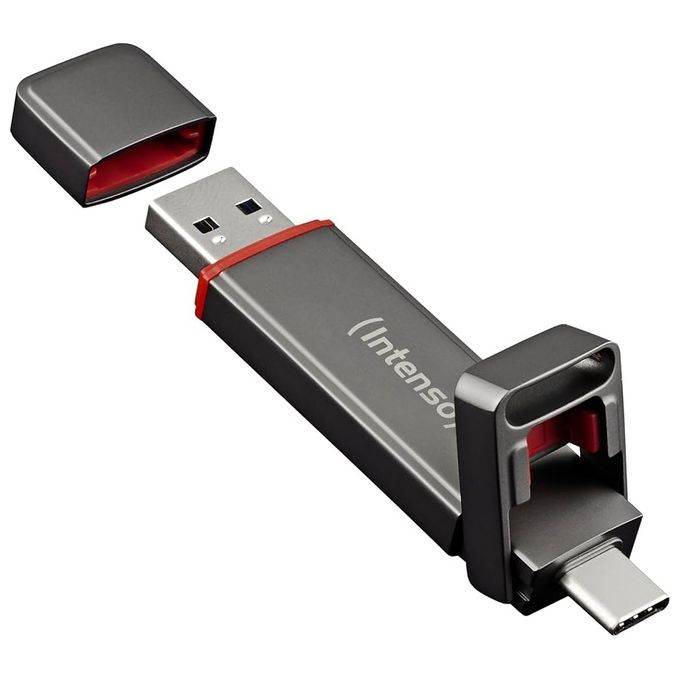Intenso 3850440 UX100 SSD Esterno USB 3.2 250GB con USB-C e USB-A Velocita' fino a 500 MB-s colore Antracite