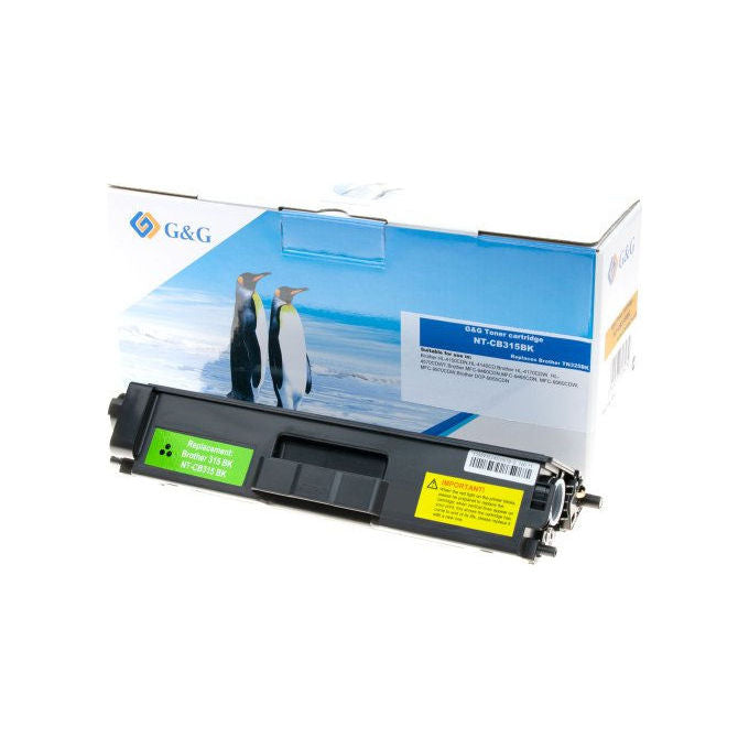 GandG, Toner Compatibile Nero, Per Brother TN-315BK TN-325BK TN-348BK TN-345BK, 6000 Pagine