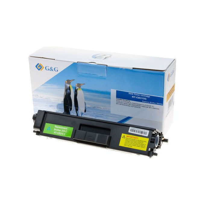 GandG, Toner Ciano Compatibile con Brother TN-325C