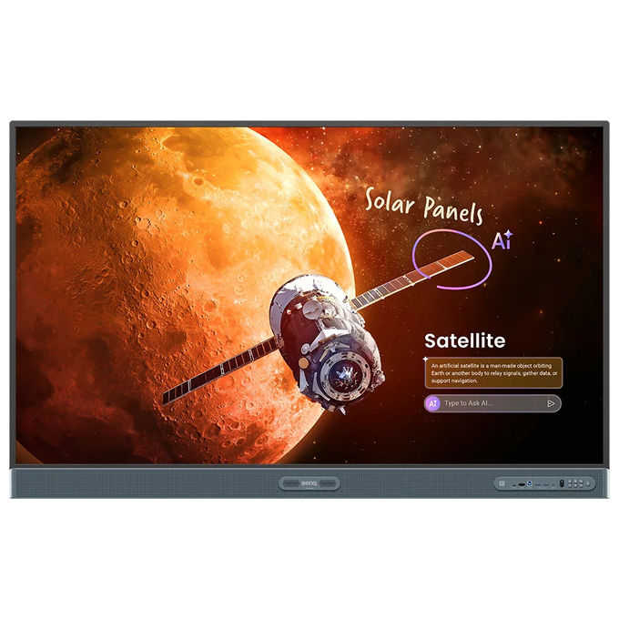 BenQ 9H.FC1TC.DE1 RP6505 Lavagna Interattiva 65'' 4K UHD Touch 50 Punti Android HDMI USB-C DisplayPort Nero