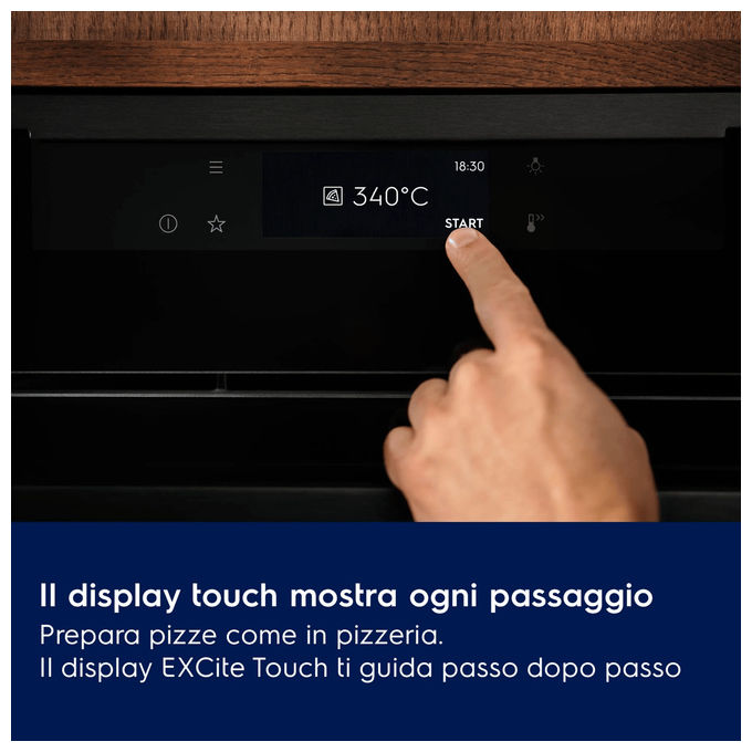 Electrolux 949 288 048 PizzaExpert Series 700 Forno da incasso Multifunzione 72 L Classe A++ Funzione PizzaExpert Pulizia Pirolitica Wi-Fi (59.4x56.9x58.9 cm) colore Nero