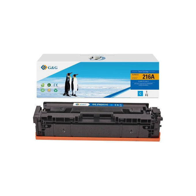 GandG, Toner Compatibile con HP 216A W2411A, Ciano