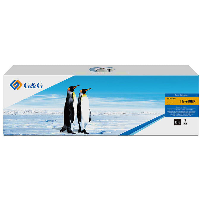 GandG cartuccia toner compatibile nero TN-248, 1500 pagine, per Brother DCPL3515CDW HLL3215CW MFCL3740CDW