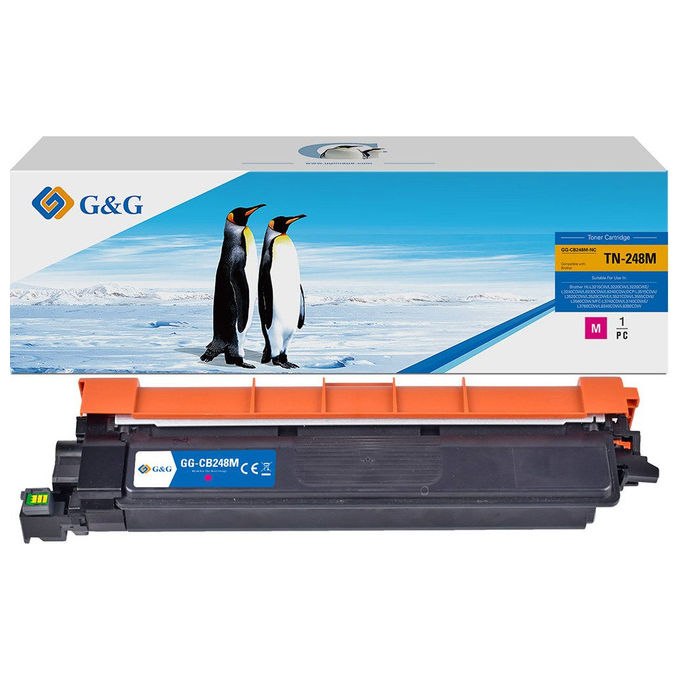 GandG, Toner Compatibile TN-248M, Magenta, per Brother