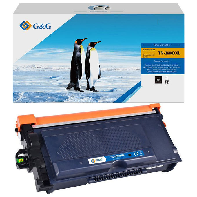 GandG TN-3600XXL Toner Compatibile Brother con Chip 11000 Pagine colore Nero