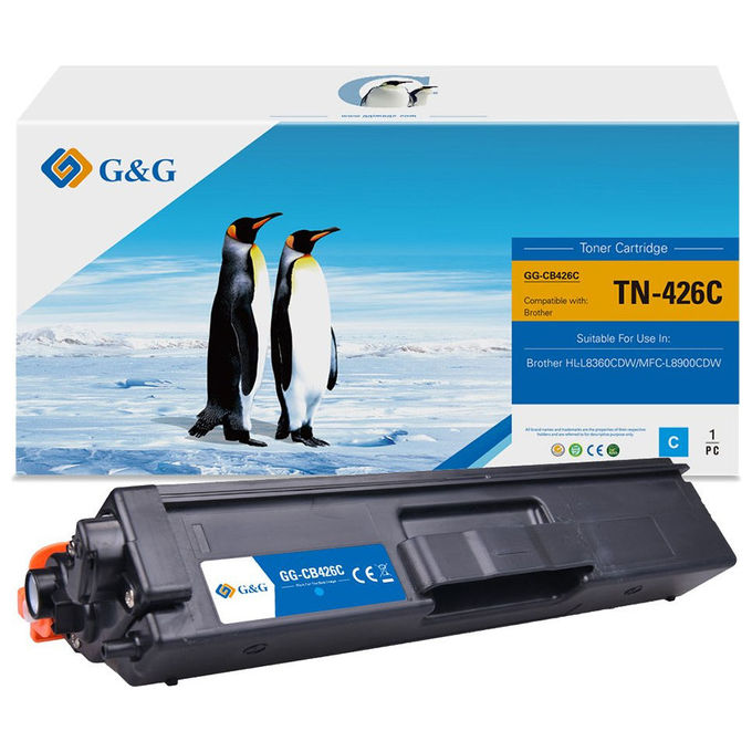 GandG 8PB426-CGG Toner Compatibile per Brother TN-426C 6500 pagine colore Ciano