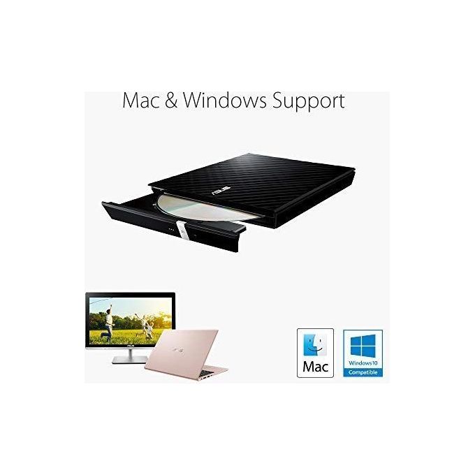 ASUS SDRW-08D2S-U LITE Masterizzatore DVD Slim Esterno 8x USB con supporto M-Disc Mac OS e Windows support Nero