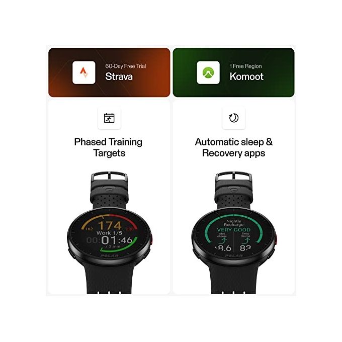 Polar 900102178 Pacer Pro Smartwatch GPS Display MIP 1.2'' Risoluzione 240x240 Pixel Batteria 265 mAh Processore 192 MHz Memoria 32 GB Impermeabile 50 m colore Grigio