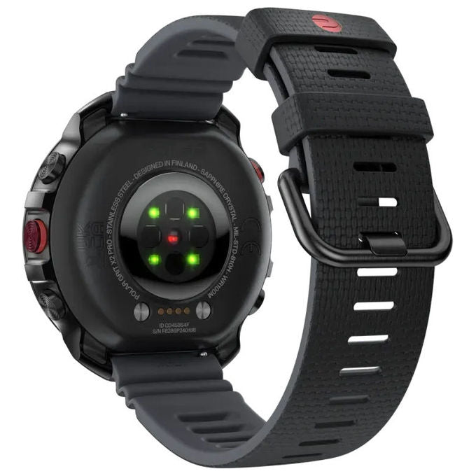 Polar 900110283 Grit X2 Pro Orologio Sportivo Display AMOLED 3.53 cm (1.39'') Risoluzione 454 x 454 Pixel GPS Dual-band Memoria 32 GB Batteria 488 mAh Resistenza 10 ATM colore Nero