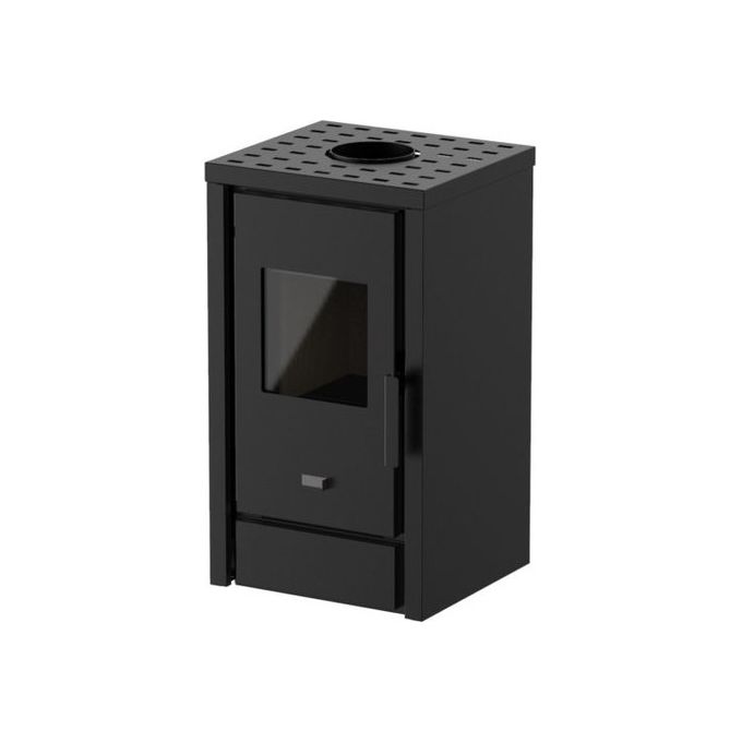 Punto Fuoco HSM-2021-8-31-KOKL-SHZF02740SJSCWLD Stufa a legna 6 kW 5 Stelle A+ acciaio vermiculite (43.9x40.3x77.9 cm) colore Nero