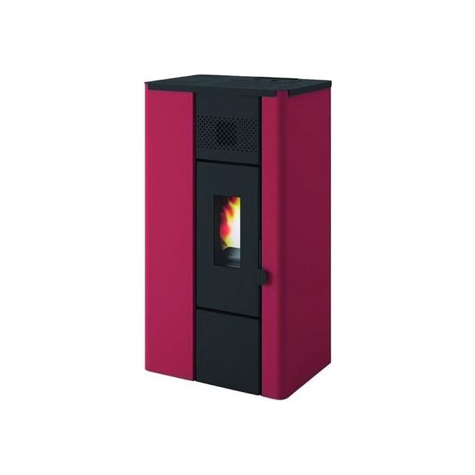 Eva Calor 9801675 NOA Stufa a Pellet 6 3 kW 4 Stelle Classe A+ (89x49x37 cm) colore Bordeaux