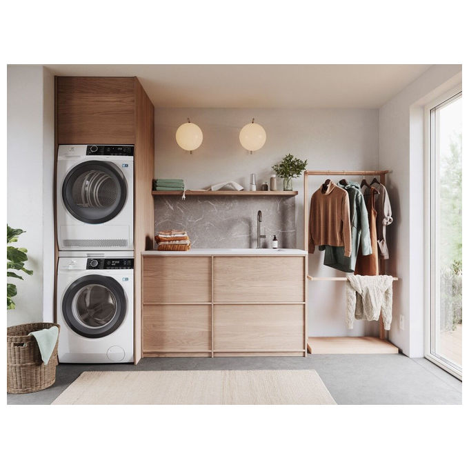 Electrolux E1WYHSK2 Kit di Sovrapposizione Lavatrice Asciugatrice con Ripiano Estraibile colore Bianco