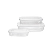 Tontarelli 8005989264322 Family Food Set 3 Contenitori Rettangolari per Alimenti 3L 1.88L 0.93L colore Bianco