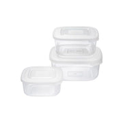 Tontarelli 8005989264353 Family Food Set 3 Contenitori per Alimenti Quadrati 2.5L 1.5L 0.95L Microonde Congelatore Lavastoviglie colore Bianco