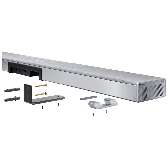 Sharp HT-SBW55121(SL) Soundbar 5.1.2 canali 212 W con Subwoofer Wireless colore Argento