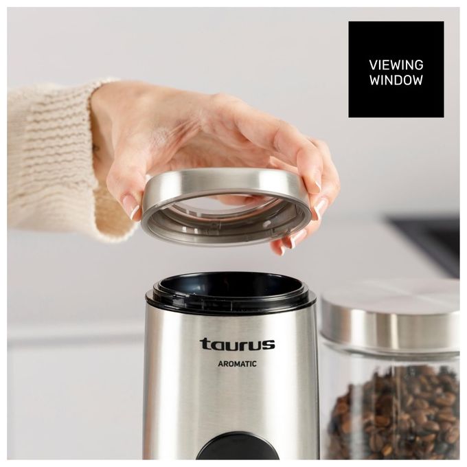 Taurus Aromatic 150 Macinacaffe' Elettrico 50 g 150 W Acciaio Inossidabile colore Acciaio