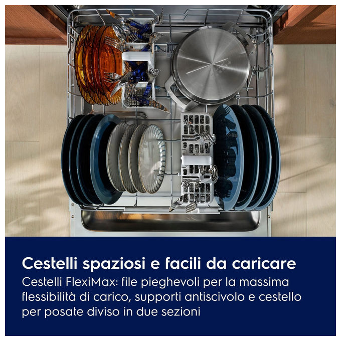 Electrolux 911 472 066 Serie 700 Lavastoviglie A scomparsa totale 13 coperti Classe B AirDry Tecnologia Inverter (60x55x81.5 cm) colore Nero