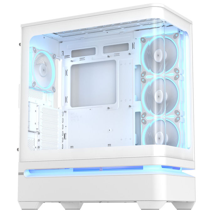 Asus 90DC0113-B19000 PRIME AP304 TG ARGB Case PC Middle-tower con pannello in vetro temprato e 4 ventole ARGB 120 mm colore Bianco