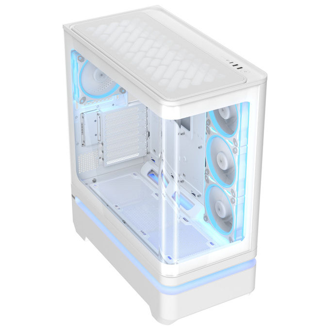 Asus 90DC0113-B19000 PRIME AP304 TG ARGB Case PC Middle-tower con pannello in vetro temprato e 4 ventole ARGB 120 mm colore Bianco