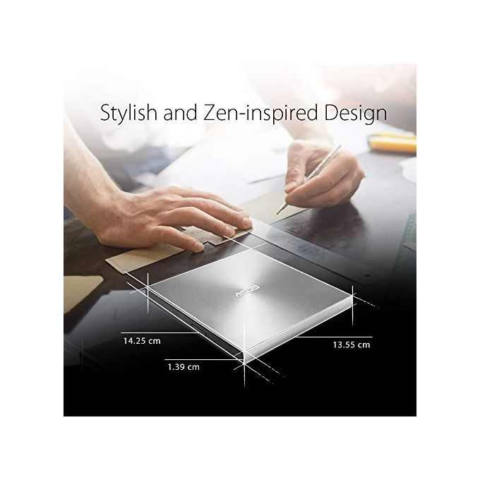 Asus 90DD02A2-M29000 ZenDrive U9M Masterizzatore DVD Esterno USB Type-C Type-A M-DISC colore Argento