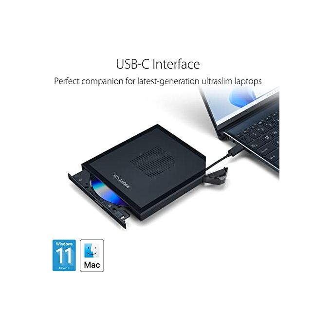 Asus SDRW-08V1M-U ZenDrive V1M Masterizzatore DVD Esterno USB-C M-DISC CD 24x DVD 8x colore Nero