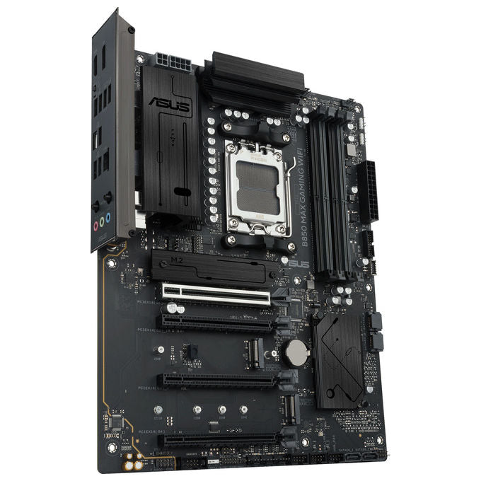 ASUS scheda madre B850 MAX GAMING WIFI, socket AM5, chipset AMD B850, DDR5, PCIe 5.0, 3 slot M.2, Wi-Fi 6E, ATX, nera