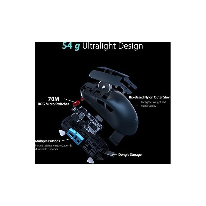 ASUS 90MP02W0-BMUA00 ROG Harpe Ace Aim Lab Edition Mouse Gaming Wireless 36000 DPI RGB 54 g colore Bianco