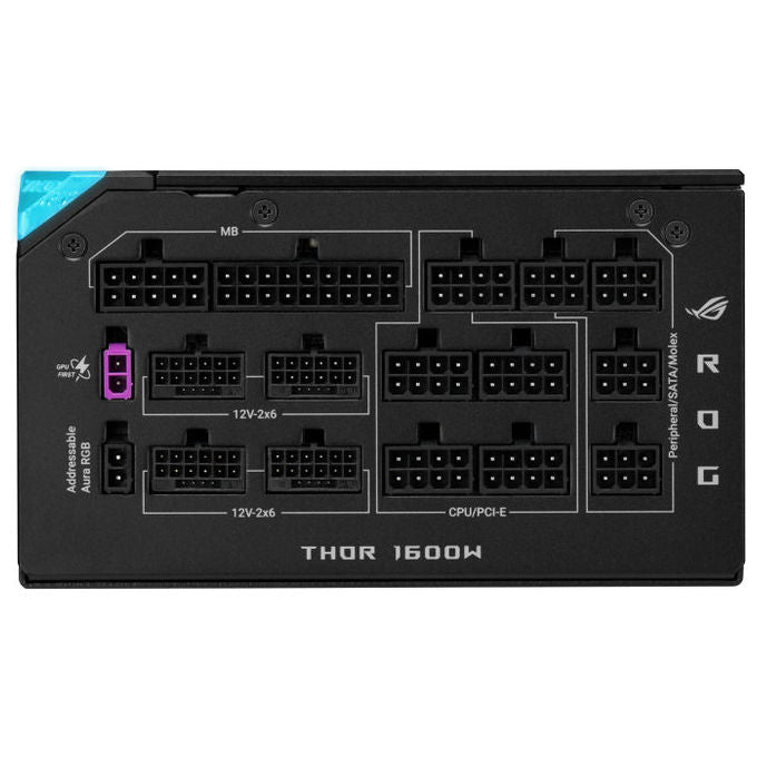 Asus 90YE00VB-B0NA00 ROG-THOR-1600T3-GAMING-EVO Alimentatore per Computer 1600 W 80 PLUS Titanium ATX Grigio