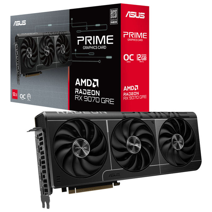 Asus 90YV0PN1-M0NA00 PRIME Radeon RX 9070 GRE 12 GB GDDR6 PCI Express 5.0 3 ventole colore Nero