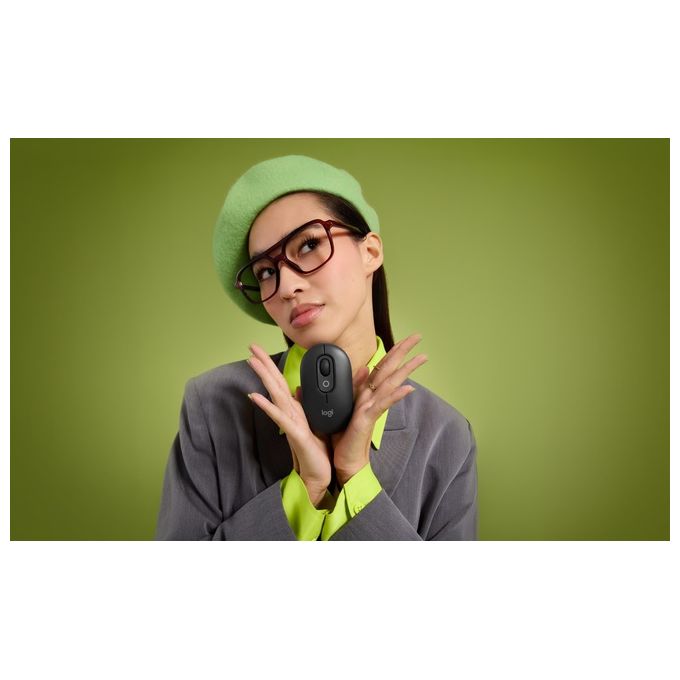 Logitech Pop Mouse, Wireless Bluetooth, Ambidestro, Grafite