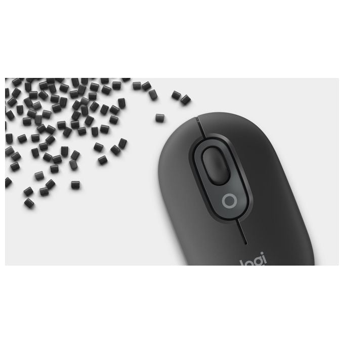 Logitech Pop Mouse, Wireless Bluetooth, Ambidestro, Grafite