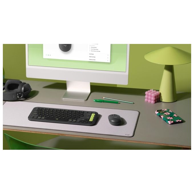 Logitech Pop Mouse, Wireless Bluetooth, Ambidestro, Grafite