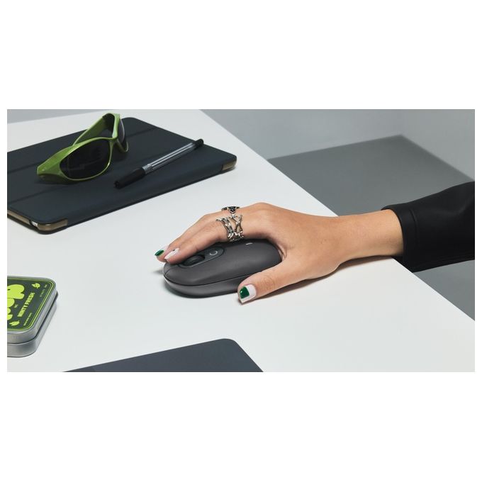 Logitech Pop Mouse, Wireless Bluetooth, Ambidestro, Grafite