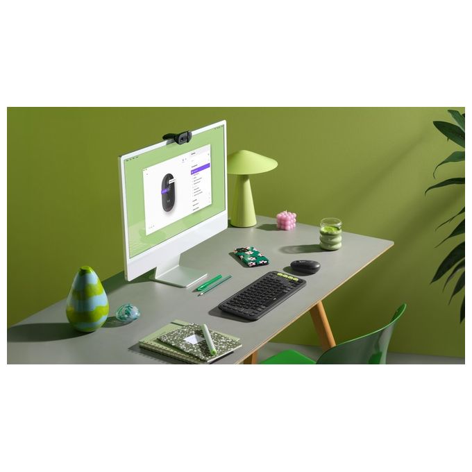 Logitech Pop Mouse, Wireless Bluetooth, Ambidestro, Grafite