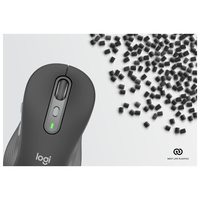 Logitech 910-007509 Signature Plus M750L Mouse Wireless Ottico 4000 DPI 6 Tasti Bluetooth RF Multi-dispositivo colore Grafite