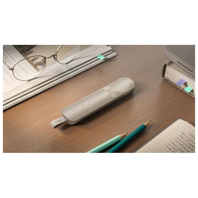 Logitech 910-007674 Spotlight 2 Puntatore Wireless Bluetooth RF 30 m Colore Sabbia