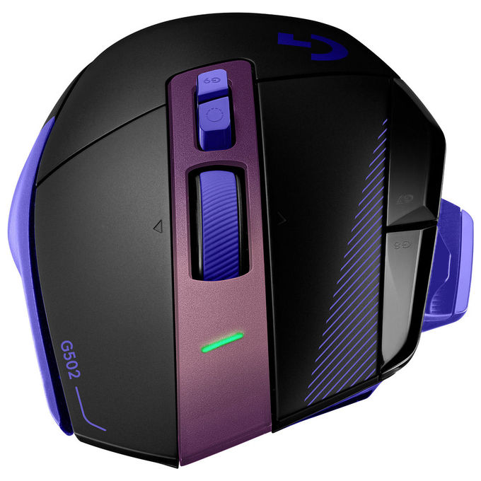 Logitech G 910-007811 G502 X PLUS Mouse Gaming Wireless e Con Cavo 44000 DPI 130 h Batteria colore Nero Viola