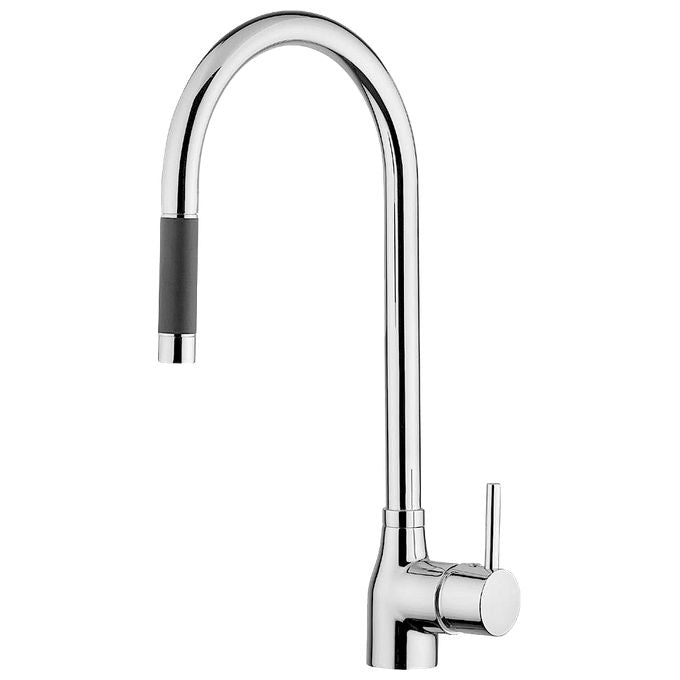 CM 9102MISCCRM ACQUAMIX Miscelatore cucina con canna girevole e doccia estraibile colore Cromato