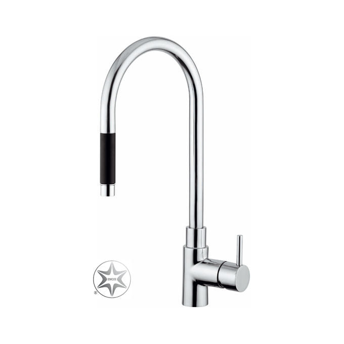 CM 9102MISCINOX ACQUAMIX Miscelatore cucina con canna girevole e doccia estraibile colore Inox