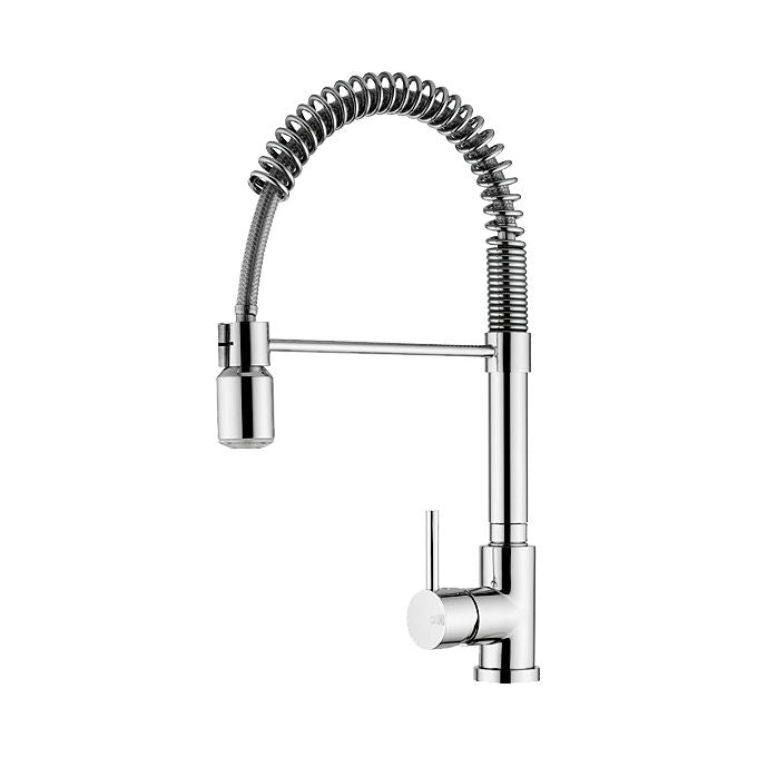 CM 9107MISCCRM Acquamix Miscelatore cucina con mollettone basso e luce incorporata colore Cromato