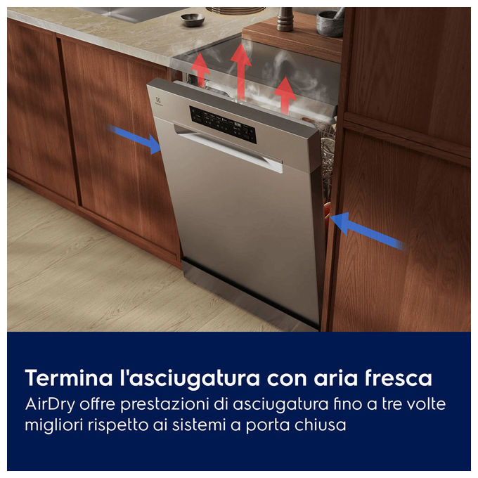 Electrolux 911 552 142 Serie 500 Lavastoviglie Libera installazione 13 coperti Classe D AirDry (60x62x85 cm) colore Bianco