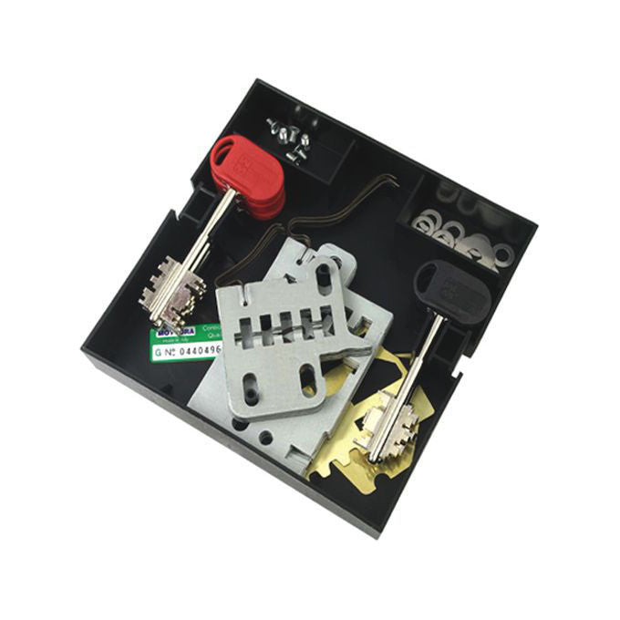 MOTTURA 91184102D Gorges Ricambio Destra con 3 Chiavi Cifratura KD Gambo 60 mm compatibile serie 20.500 20.510 20.520 20.530 20.540 20.550 colore Nero