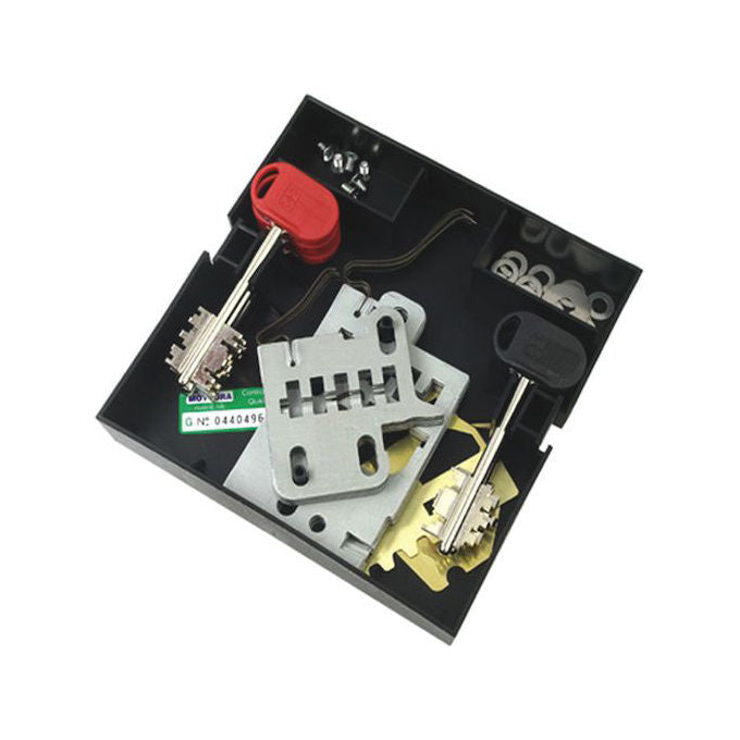 MOTTURA 91184106D Gorges di Ricambio per Serrature di Sicurezza 3 Chiavi Doppia Mappa Gambo 40 mm DX colore Nero
