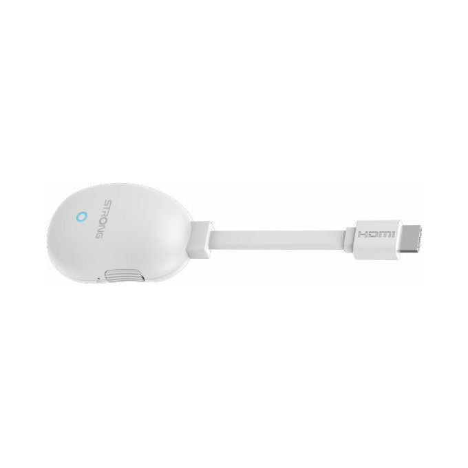 Strong LEAP-NEVE Dongle Streaming 4K UHD Android 12 Google TV Wi-Fi 6 Ethernet Dolby Vision 2GB RAM 8GB colore Bianco