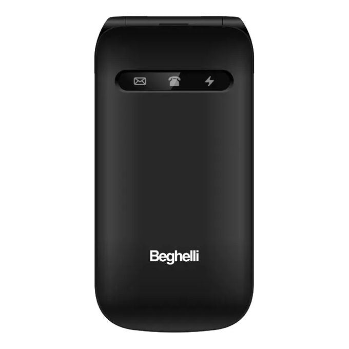 Beghelli 9137N SLV15N ECO Telefono Cellulare per Anziani GSM Tasto SOS Tasti Grandi Fotocamera 800mAh colore Nero