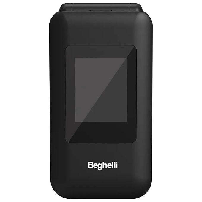 Beghelli 9141 SLV41 Telefono per Anziani 4G VoLTE Doppio Display 2.8'' Tasto SOS Tasti Grandi colore Nero